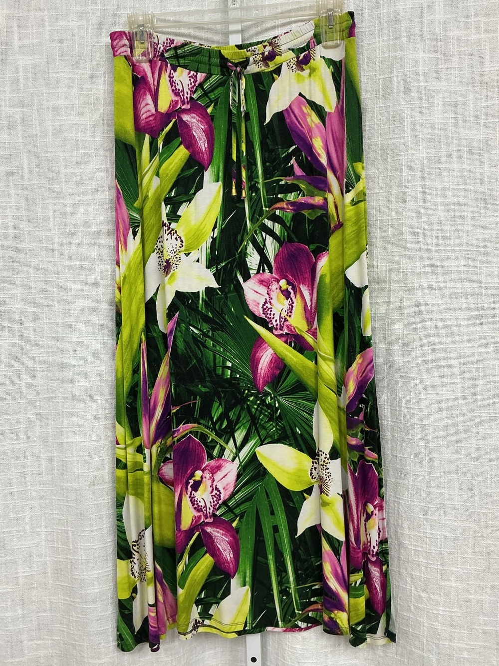 Worthington Floral Maxi Skirt in Green and Purple